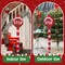 Outdoor Christmas Decorations Santa Stop Here Sign LED Lighted Holiday for Yard